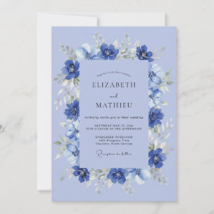 Invitación Boda Botánica Luminosa de Vinca menor