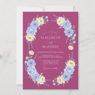 Invitación Boda Botánica Magnífica Magenta