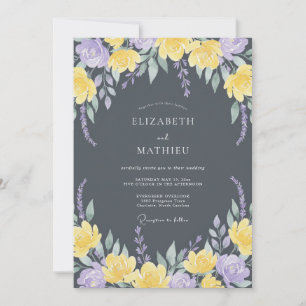 Invitación Boda Botánica Malhumorada Gris Carbón