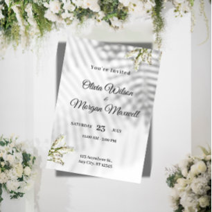 Invitación Boda Botánica Minimalista Elegante