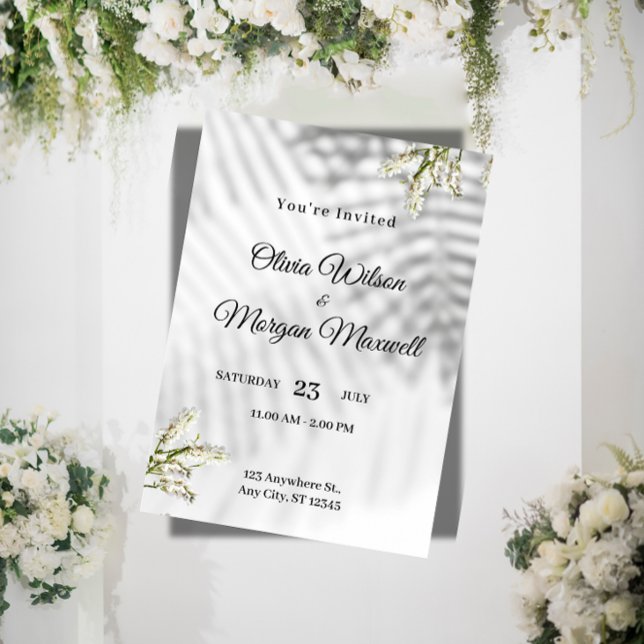Invitación Boda Botánica Minimalista Elegante (Subido por el creador)
