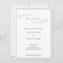 Boda Botánica Minimalista Elegante Blanca