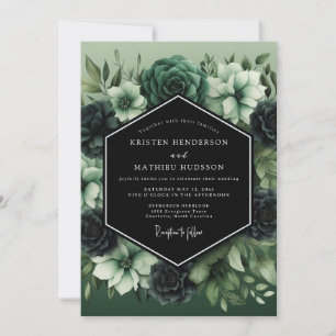 Invitación Boda Botánica Nocturna de Jade