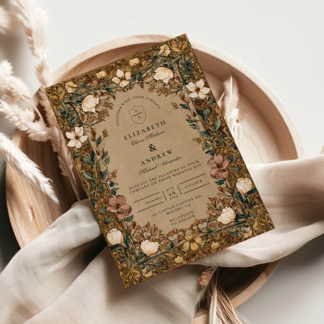 Invitación Boda Botánica Otoñal Vintage (Subido por el creador)