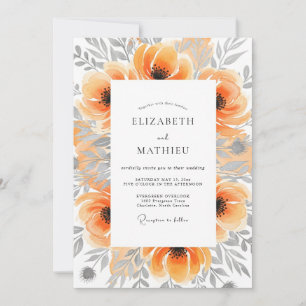 Invitación Boda Botánica Pintoresca de Melocotón