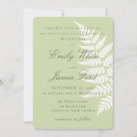 Boda Botánica Pistacho Verde Helecho Blanco 5x7