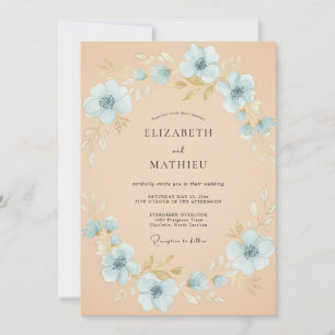 Invitación Boda Botánica Poética de Melocotón
