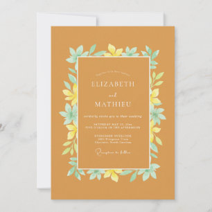 Invitación Boda Botánica Radiante Ámbar