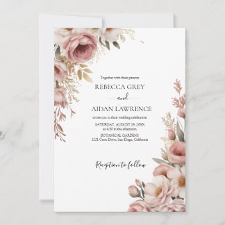 Invitación Boda Botánica Rústica de Eucalipto Verde