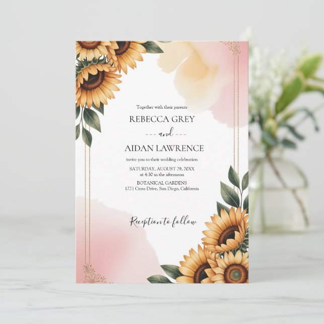Invitación Boda Botánica Rústica de Eucalipto Verde  (Anverso de pie)