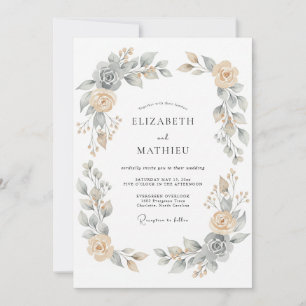 Invitación Boda Botánica Serena de Albaricoque