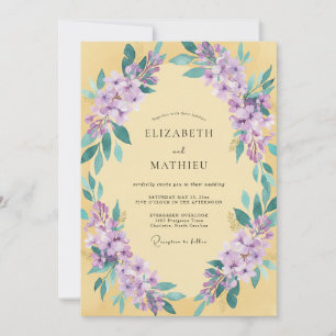 Invitación Boda Botánica Soleada Amarilla