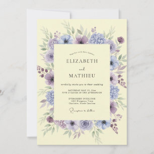 Invitación Boda Botánica Soñadora Lila