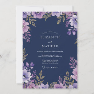 Invitación Boda Botánica Suave de Lavanda