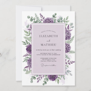 Invitación Boda Botánica Sublime Púrpura