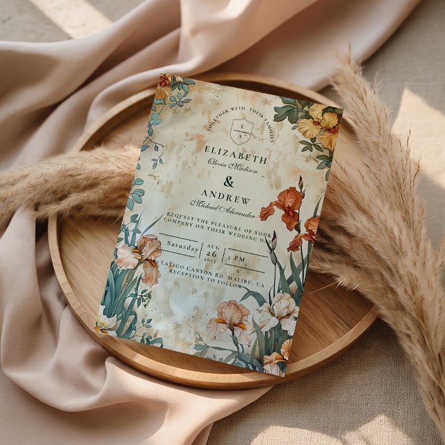 Invitación Boda Botánica Tropical Vintage (Subido por el creador)