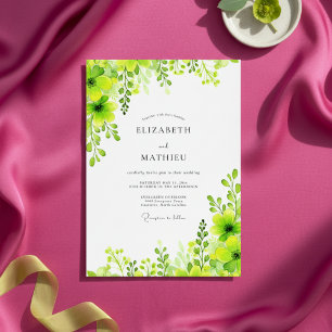 Invitación Boda Botánica Verde Lima