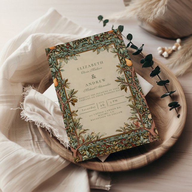 Invitación Boda Botánica Vintage de Huerta (Subido por el creador)