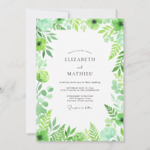 Invitación Boda Botánica Viva de Menta