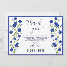 Invitación Boda Botánico Azul de Cornflower Gracias