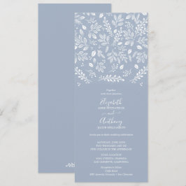 Invitación Boda Botánico Azul Dusty