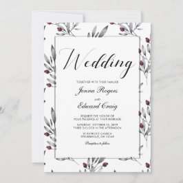 Invitación Boda Botánico Berries y Lace