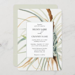 Invitación Boda botánico de Boho Neutral Rustic Watercolor