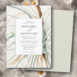 Invitación Boda botánico de Boho Neutral Rustic Watercolor