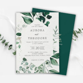 Invitación Boda botánico de Emerald Greenery Eucalyptus