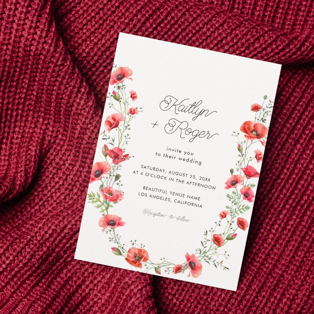 Invitación Boda botánico de flor de primavera de marco floral (Subido por el creador)
