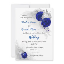 boda botánico de flores reales azules y plateadas