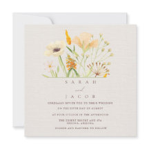 Boda Botánico de Flores Silvestres Simple