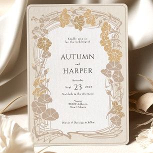 Invitación Boda botánico de Golden Elegance