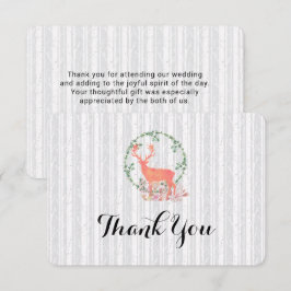 Invitación Boda botánico de renos rusos gracias