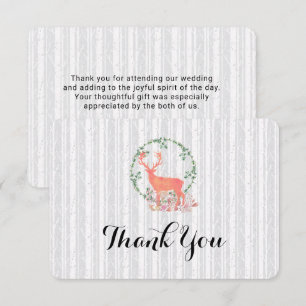 Invitación Boda botánico de renos rusos gracias