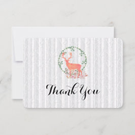 Invitación Boda botánico de renos rusos gracias