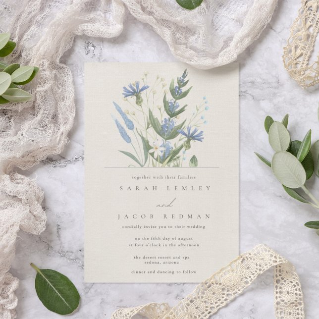 Invitación Boda botánico de Summer Wildflowers (Subido por el creador)