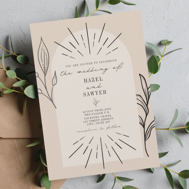 Invitación Boda botánico de Tan Desert (Subido por el creador)