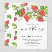Boda Botánico de Watercolor Fresa Garland