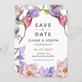 Invitación Boda botánico del jardín floral Rubor Pink Gold