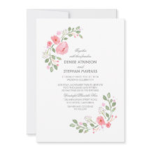 Boda Botánico Floral de acuarela