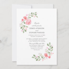 Invitación Boda Botánico Floral de acuarela