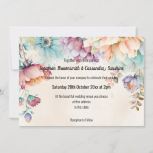 Invitación Boda BOTÁNICO FLORAL DE PRIMAVERA