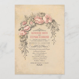Invitación Boda Botánico Floral Vintage