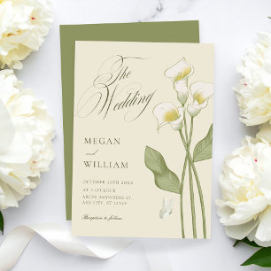Invitación Boda botánico floral vintage