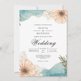 Invitación Boda Botánico Fourish de Cubón Amueblada