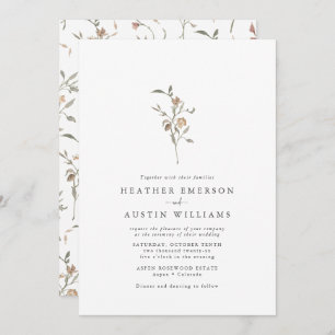 Invitación Boda Botánico minimalista Boho