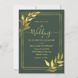 Invitación Boda Botánico Moderno de las Fronteras Reales mini