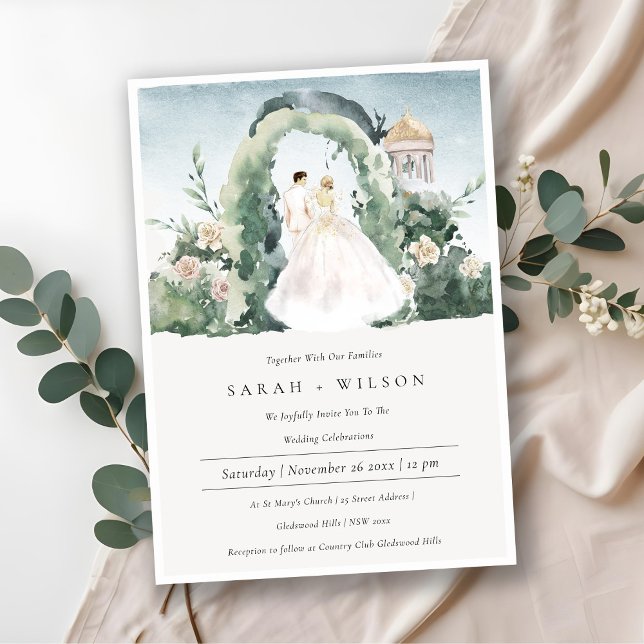 Invitación Boda Botánico Pareja Floral Garden Arch (Subido por el creador)
