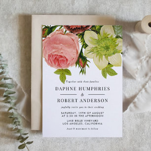 Invitación Boda Botánico Romántico Vintage
